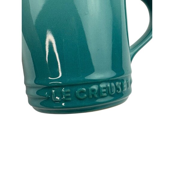 *Le Creuset Stoneware Coffee Mug Tea 4'' Aqua 12oz - Picture 3 of 7